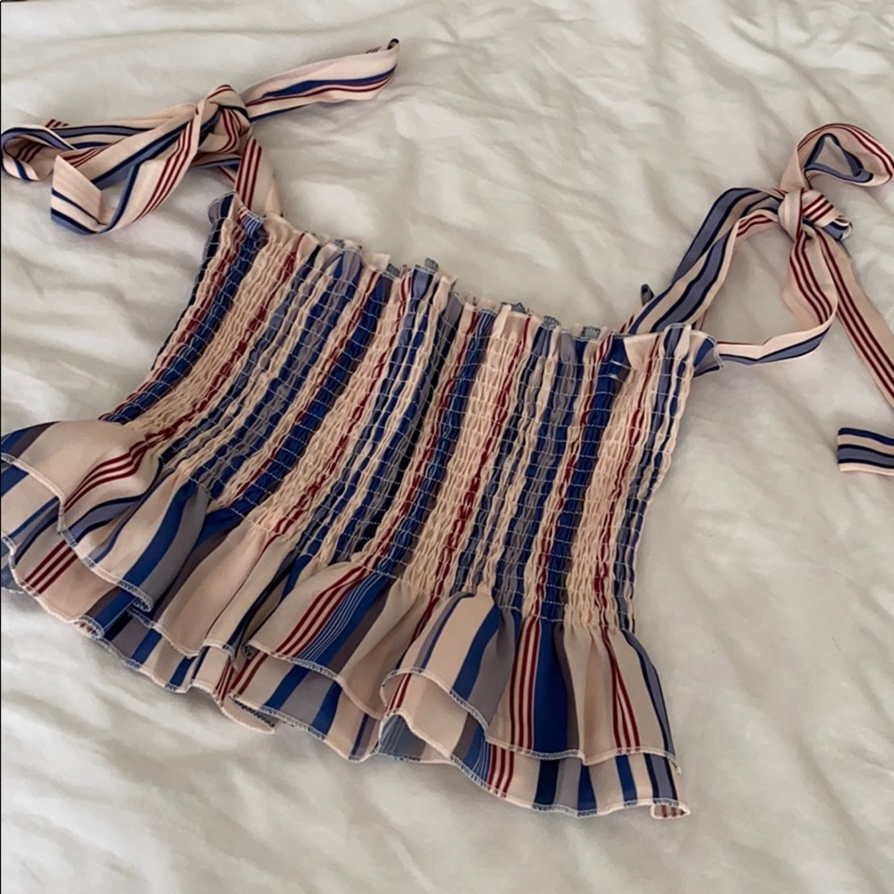 Tie tank stripe top